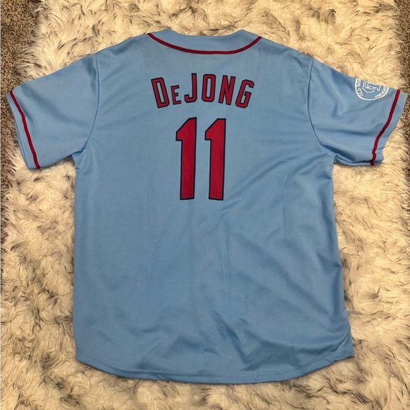 Mens St Louis Cardinals Baseball Jersey•DeJong - Picture 3 of 5